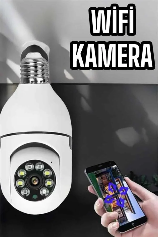Wifi Kamera Duylu Ampul Görünümlü 360 Derece Dönebilen Ev Kamerası Fiyatı, Yorumları ve Özellikleri