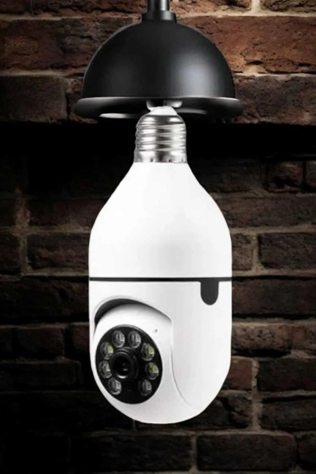 Wifi Kamera Duylu Ampul Görünümlü 360 Derece Dönebilen Ev Kameras