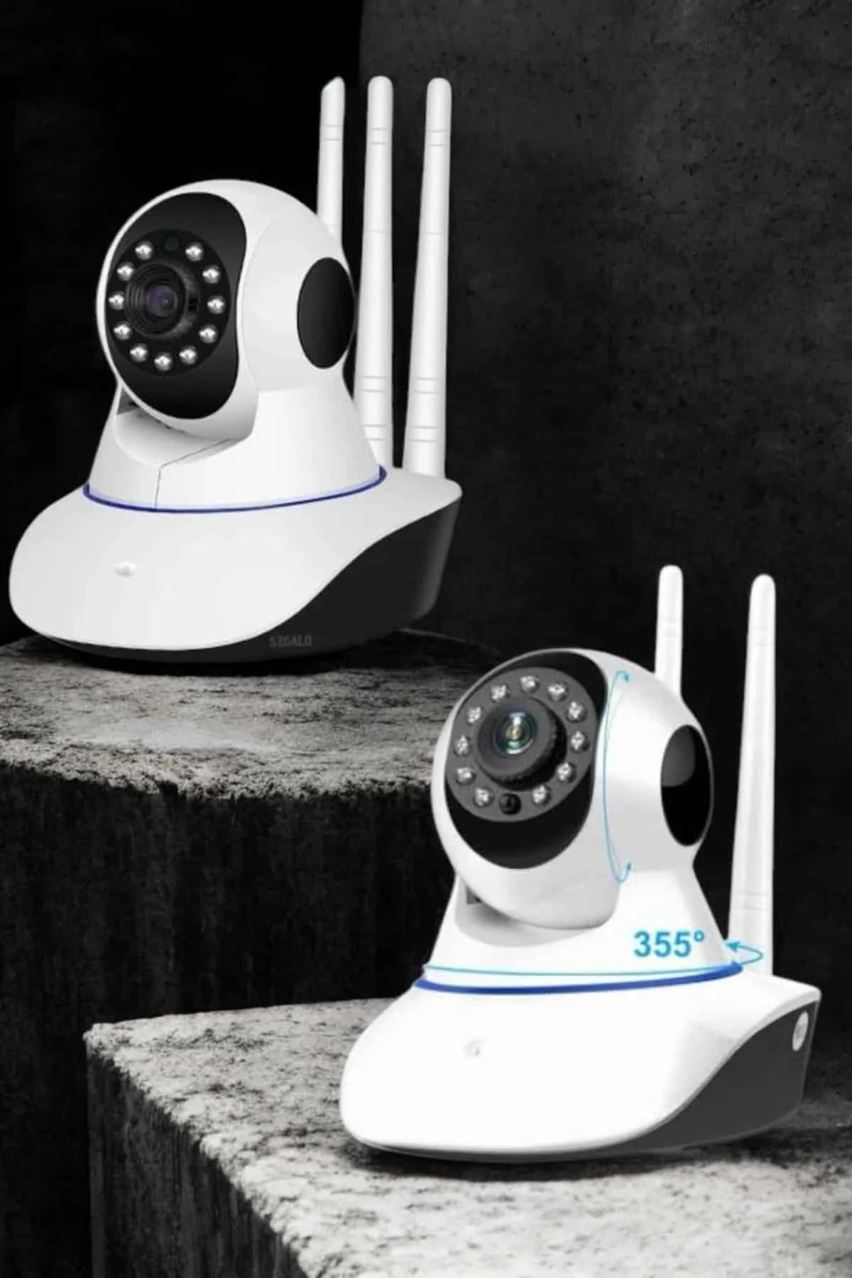 Wifi Kamerası Çift Yönlü Bebek Güvenlik Kamerası Gece Görüşlü - a