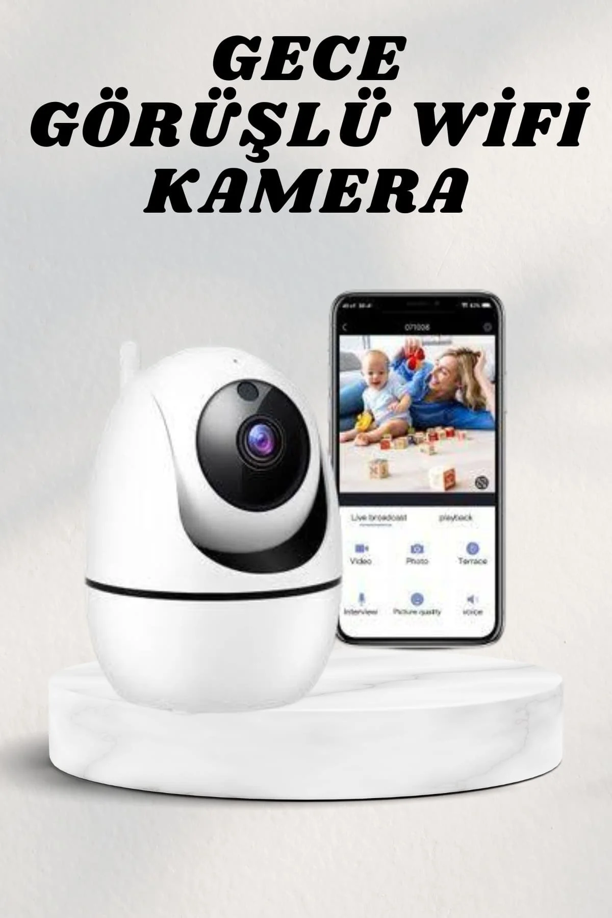 Wifi Kamerası Kablosuz Wifi Güvenlik Kamerası - ayr8600-7637