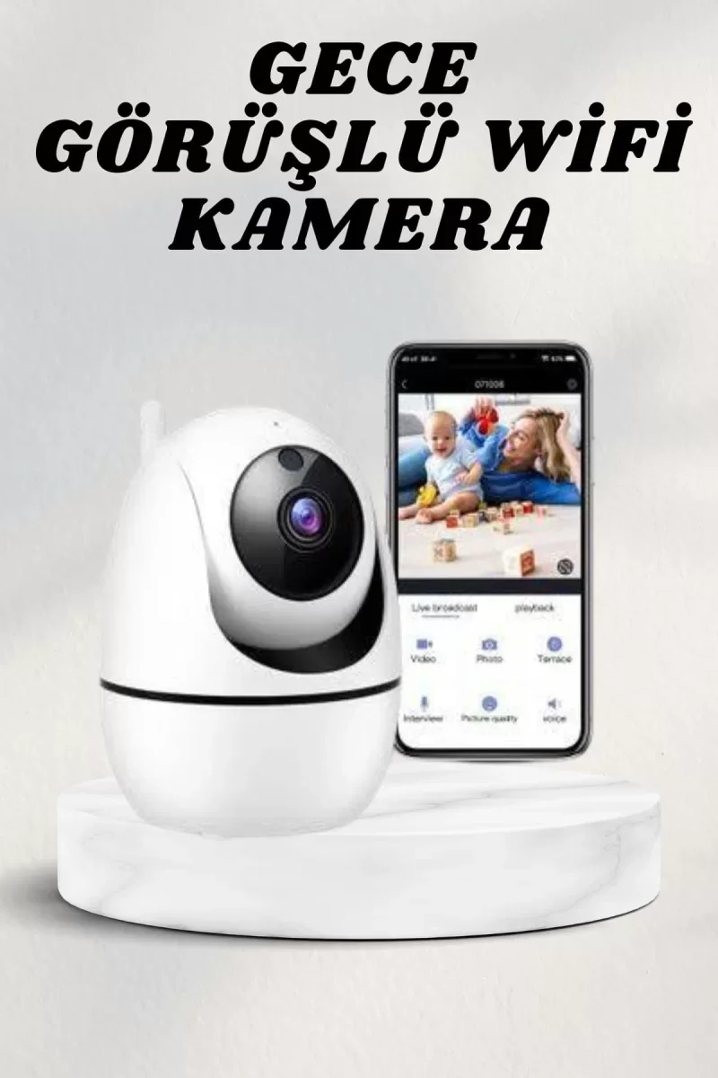Wifi Kamerası Kablosuz Wifi Güvenlik Kamerası - Lisinya