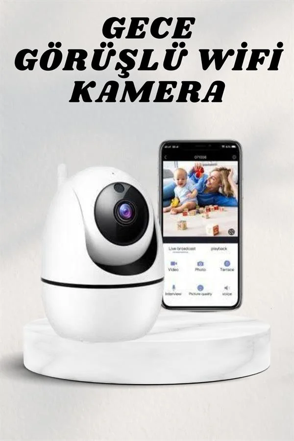 Wifi Kamerası Kablosuz Wifi Güvenlik Kamerası - Lisinya