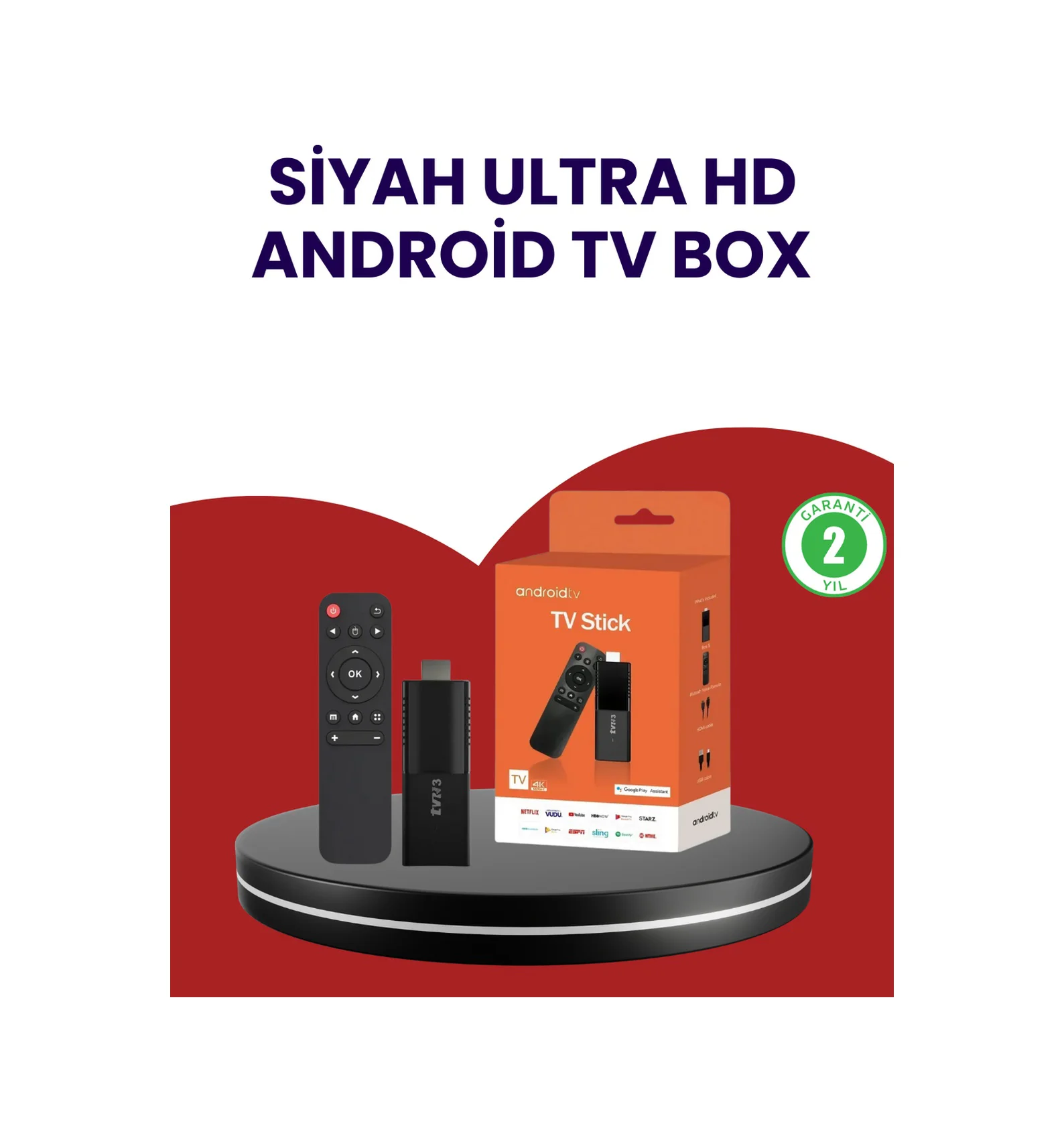 Wifi Ve Bluetooth Destekli Android Tv Dönüştürücü Stick