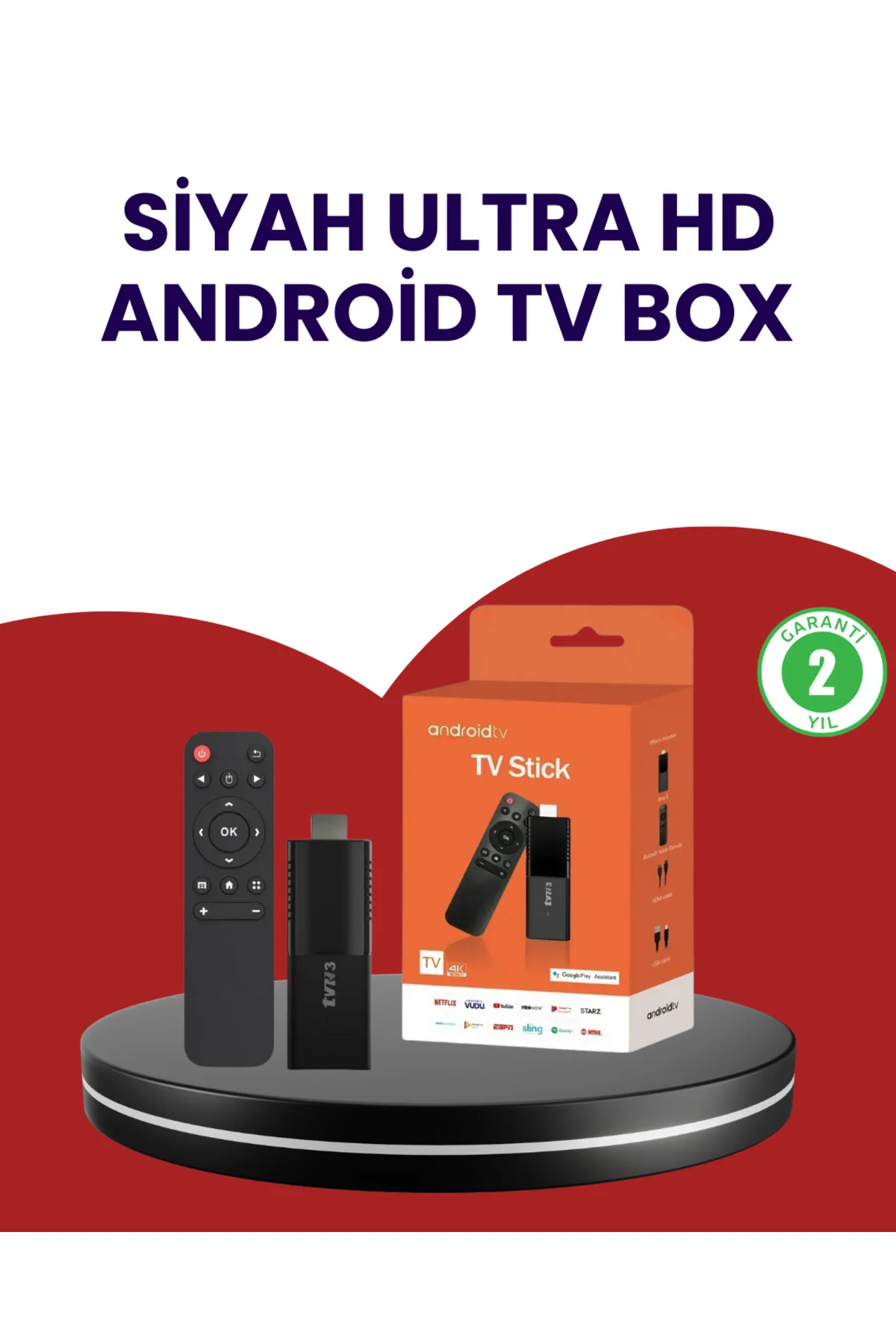 WiFi ve Bluetooth Destekli Android TV Dönüştürücü Stick