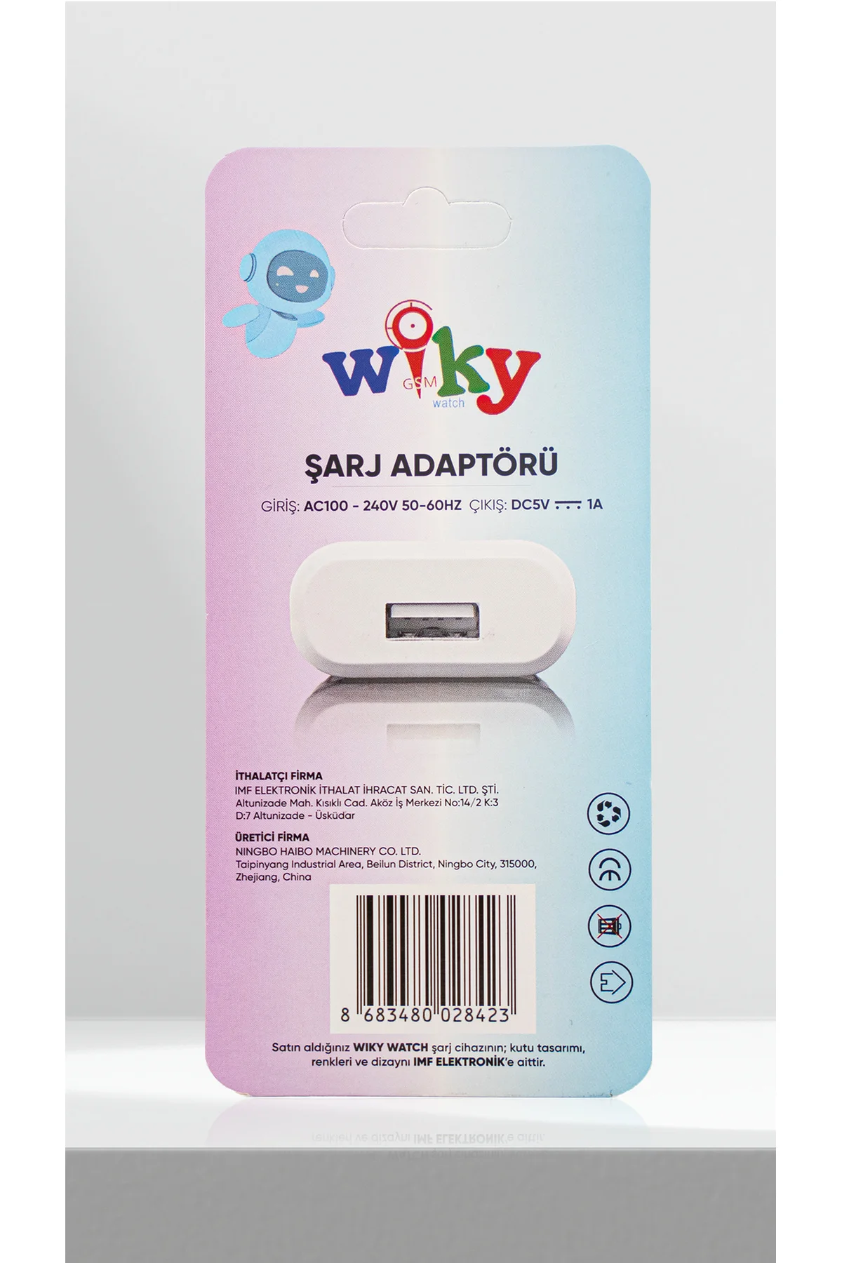 Wiky Akıllı Çocuk Saati Şarj Adaptörü