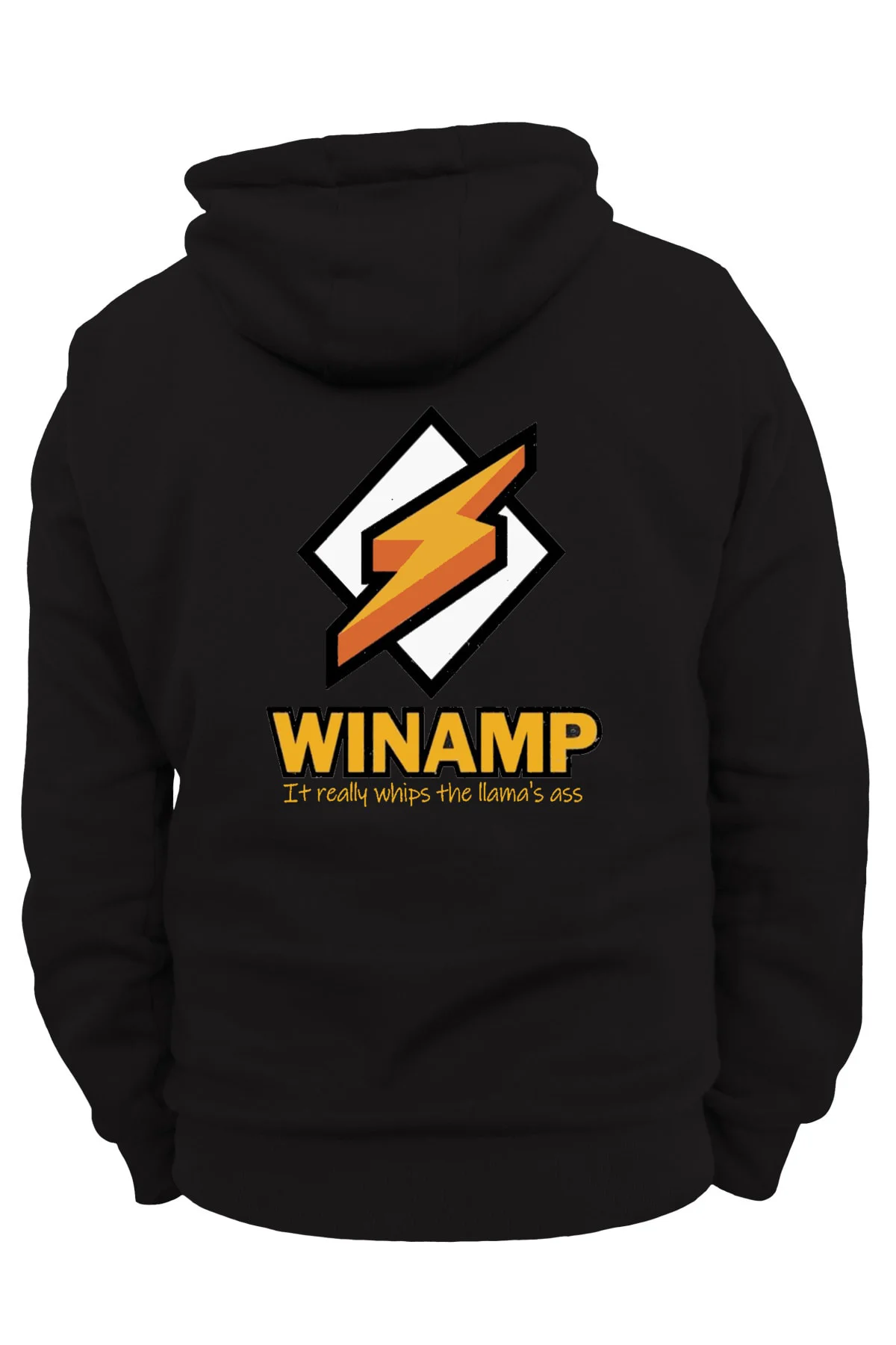 Winamp Arka Baskılı, %100 Pamuk, 3 Ipl. Şardonlu, Içi Polar, Çok Kalın Hoodie