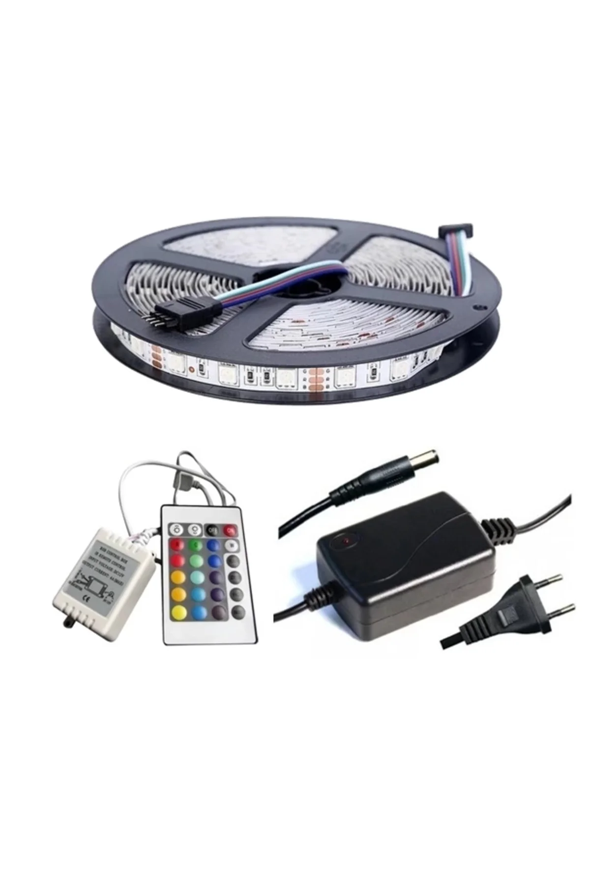 Winboss 5mt Rgb Şerit Led Slikonlu Adaptör Uzaktan Kumanda Tak Ça Winboss 5mt Rgb Şerit Led Slikonlu Adaptör Uzaktan Kumanda Tak Ça