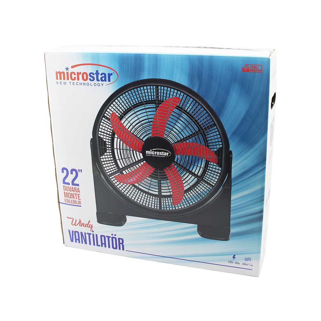 WİNDY 22 İNÇ = 55CM FAN VANTİLATÖR 2İN1=MASA ALTI - DUVARA MONTE 