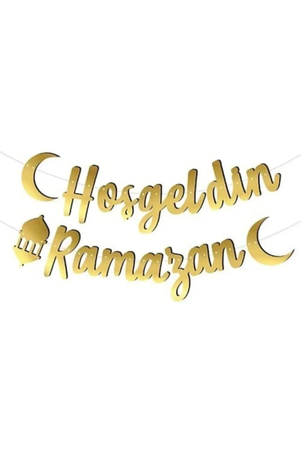 Winky Hoşgeldin Ramazan Yazılı Kaligrafi Banner Renkli 200x30 cm