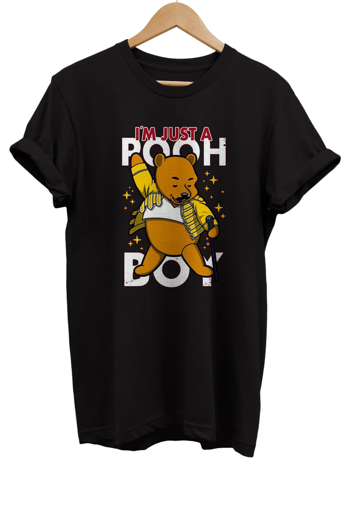 Winnie The Pooh Baskılı %100 Pamuk Basic T-shirt Normal Beden Tiş