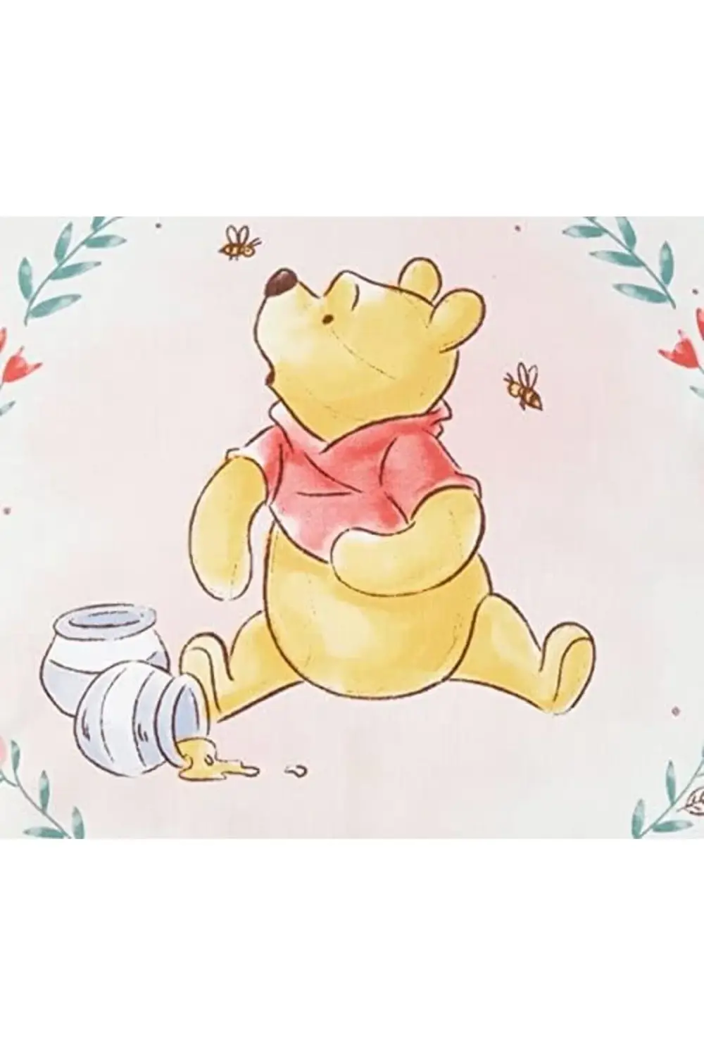 Winnie The Pooh Lisanslı Karakter Baskılı%100 Pamuk Kırlent, Çok
