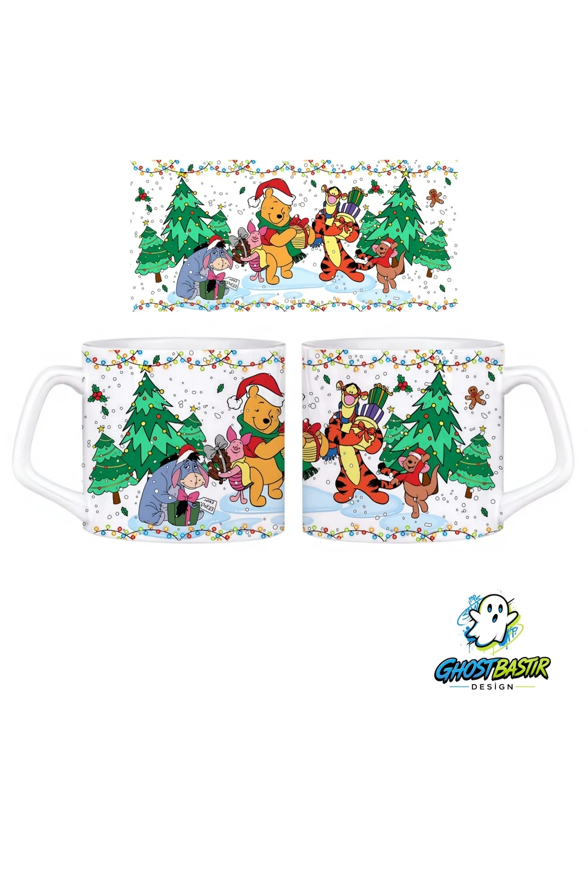 Winnie The Pooh Noel | Yılbaşı Kupa Bardak | Tek Adet 1099