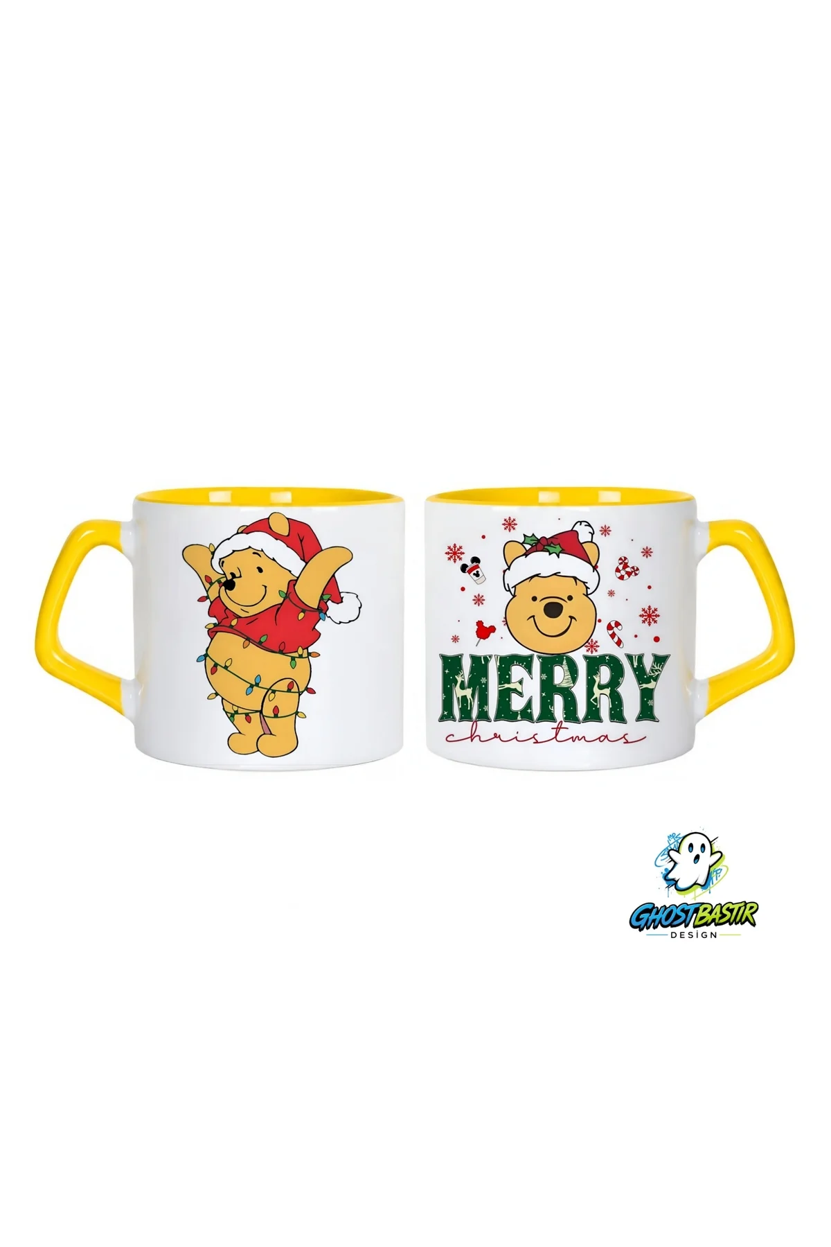 Winnie The Pooh Noel | Yılbaşı Kupa Bardak | Tek Adet 1097