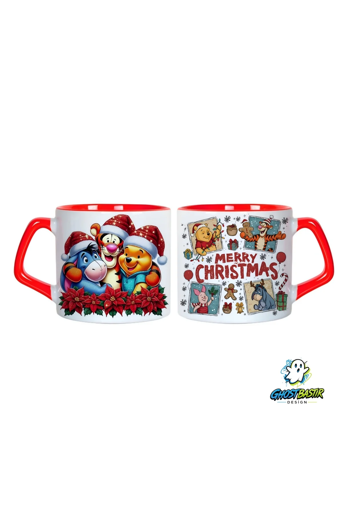 Winnie The Pooh Noel | Yılbaşı Kupa Bardak | Tek Adet 1096