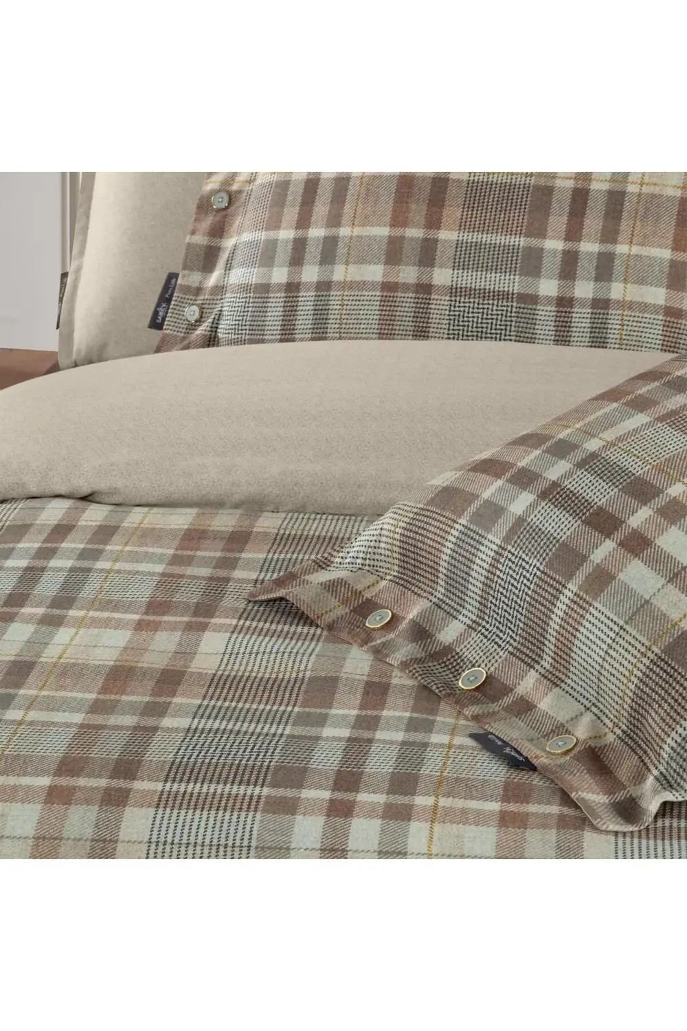 Sarev Winston Çift Kişilik %100 Pamuk Saten Nevresim Takımı Mocha