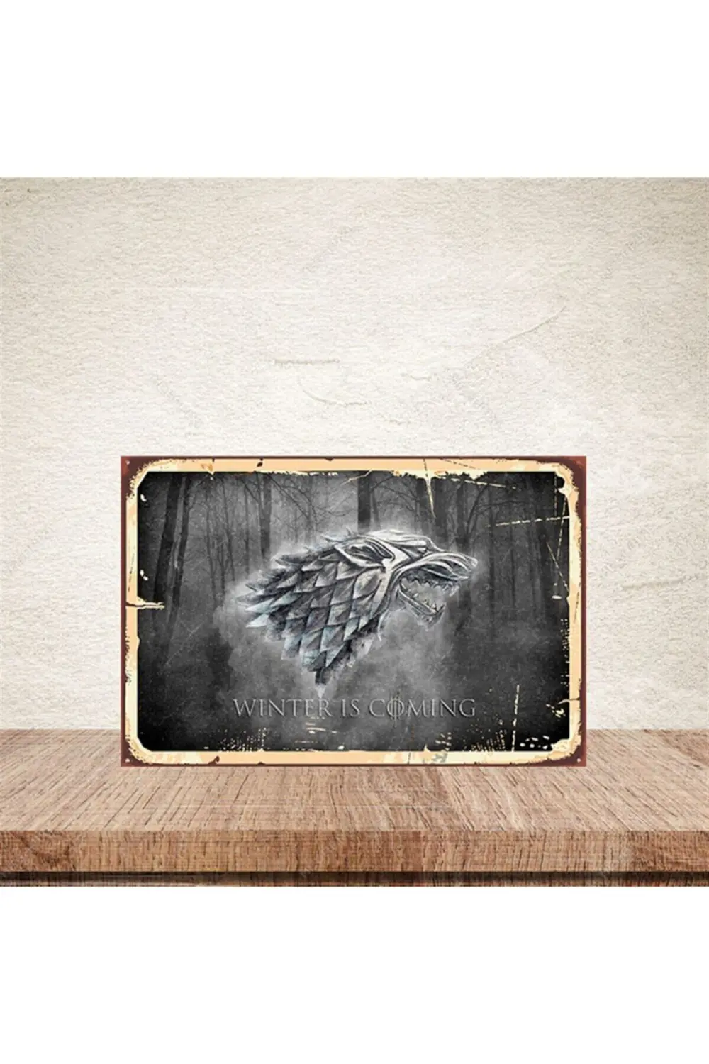 Winter Is Coming 20-30 Cm Retro Ahşap Poster