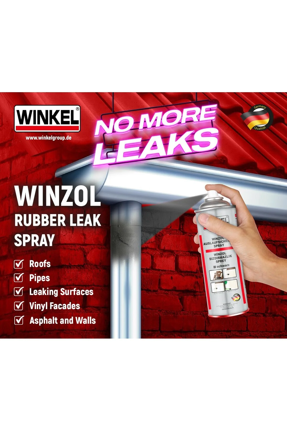 Winzol Su Geçirmez Sızdırmazlık Sprey GRİ 500 ML
