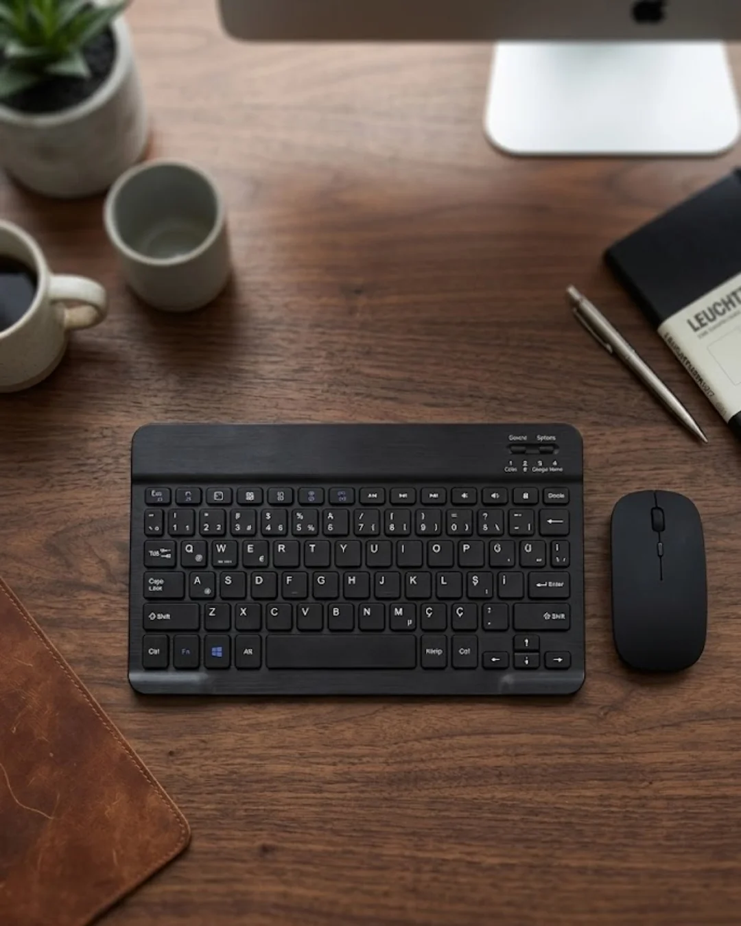 Wireless Klavye Mouse Seti Bluetooth Bağlantılı İnce Tasarım Sessiz Kullanım Wireless Klavye Mouse Seti Bluetooth Bağlantılı İnce Tasarım Sessiz Kullanım