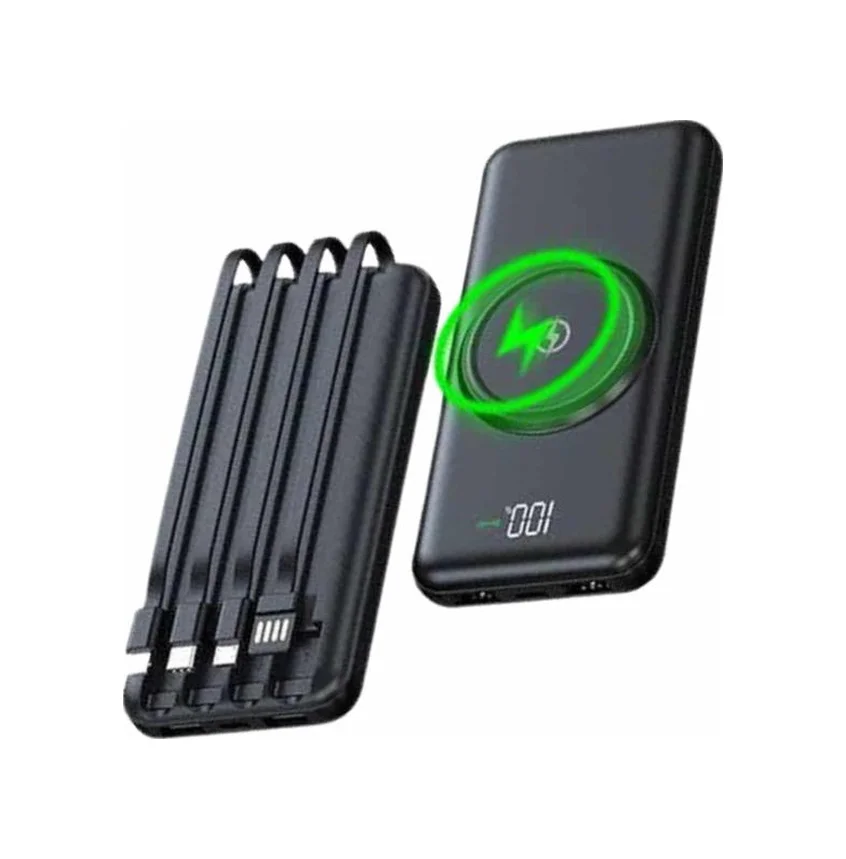 Wireless Powerbank 10000 Mah Led Ekranlı Dahili Kablolu Hızlı Şarj - Lisinya Diğer