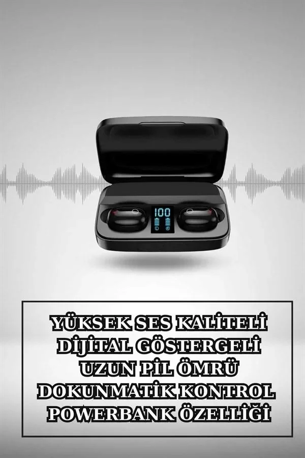 Wireless Şarjlı Pembe Akıllı Saat ve Kablosuz Bluetooth Kulaklık Dokunmatik Kontrol - Lisinya