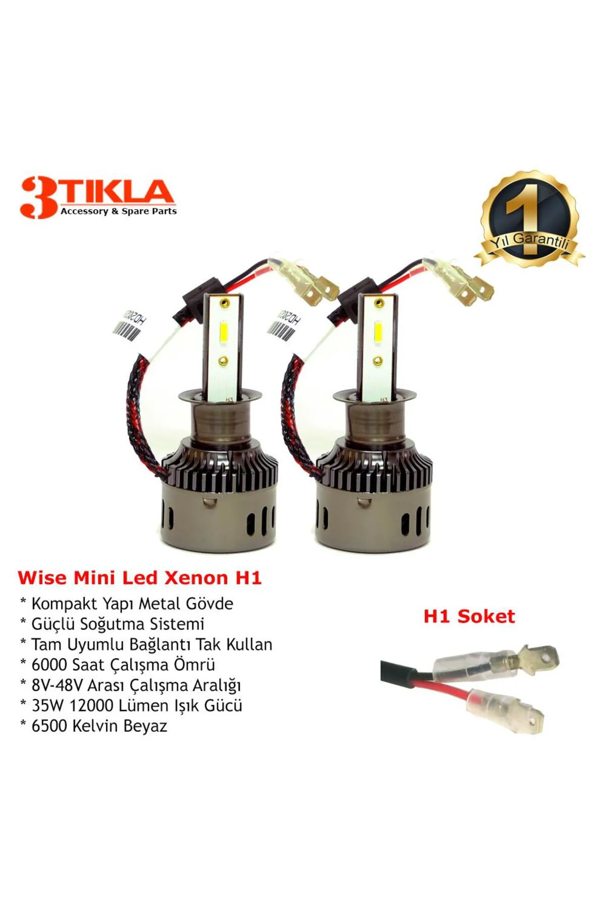 Wise Beyaz H1 Mini Led Xenon Şimşek Etkili 12000 Lümen Wise Beyaz H1 Mini Led Xenon Şimşek Etkili 12000 Lümen