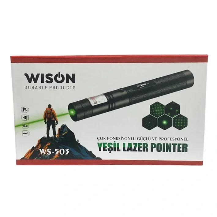 Wison Ws-503 100mw 3.7v 3200 Mah Desen Başlıklı Şarjlı Yeşil Lazer Pointer Bx40 Fiyatı, Yorumları ve Özellikleri