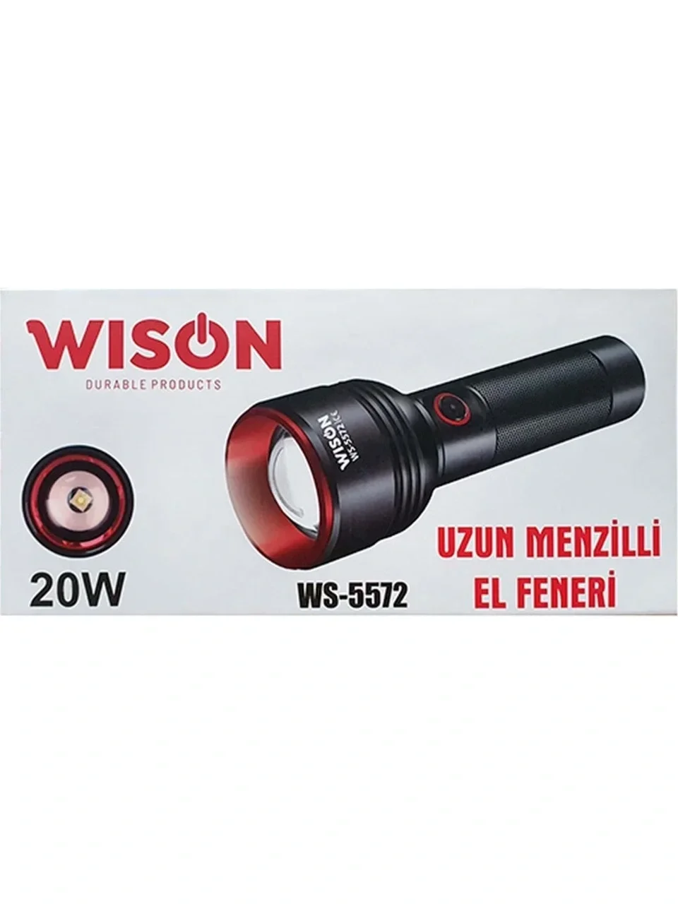 Wıson Ws-5572 20w Uzun Menzilli Şarjlı Metal El Feneri Bx40 Fiyatı, Yorumları ve Özellikleri