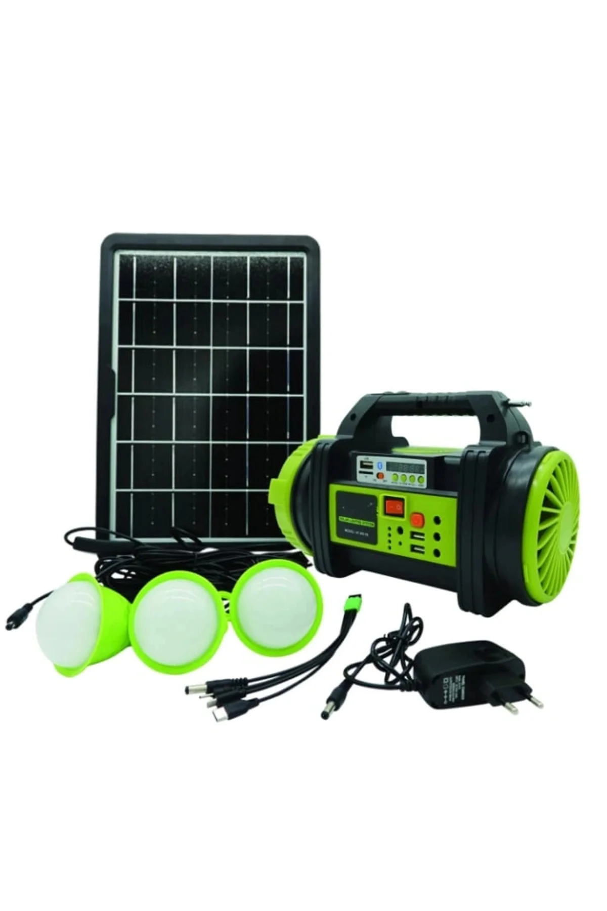 Wıson Ws-5683 Şarjlı 30W Solar Şarjlı Ev Aydınlatma Seti Radyo Ve Fan Powebank Wıson Ws-5683 Şarjlı 30W Solar Şarjlı Ev Aydınlatma Seti Radyo Ve Fan Powebank