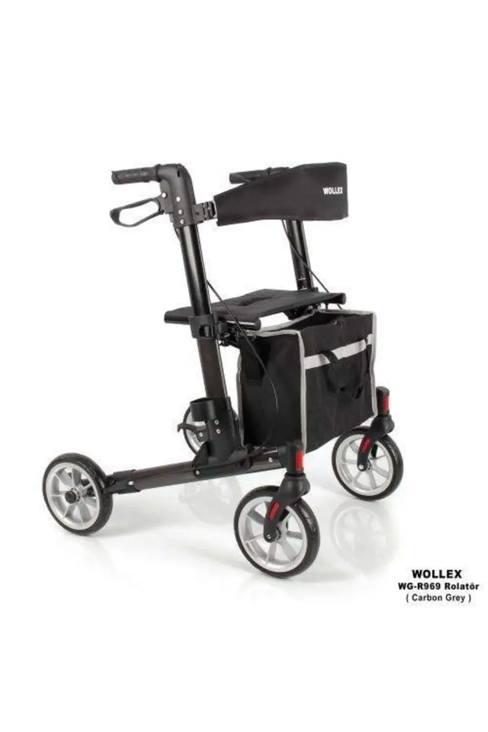 Witra Marka Alüminyum Tekerlekli Rolatör (KARBON GRİ)