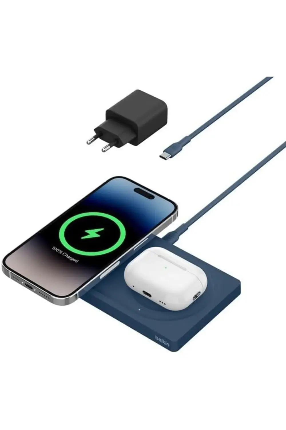 WIZ019VFBL-APL BoostCharge Pro 2‑in‑1 MagSafe 15W Kablosuz Şarj S