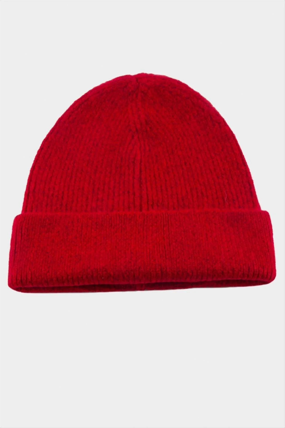 WIZARD Renkli Triko Bere-Kırmızı