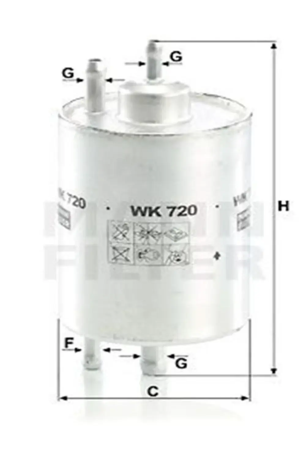 Wk720 Yakit Filtresi W202 97-00 W203 02-07 Cl203 02-08 C209 02-09