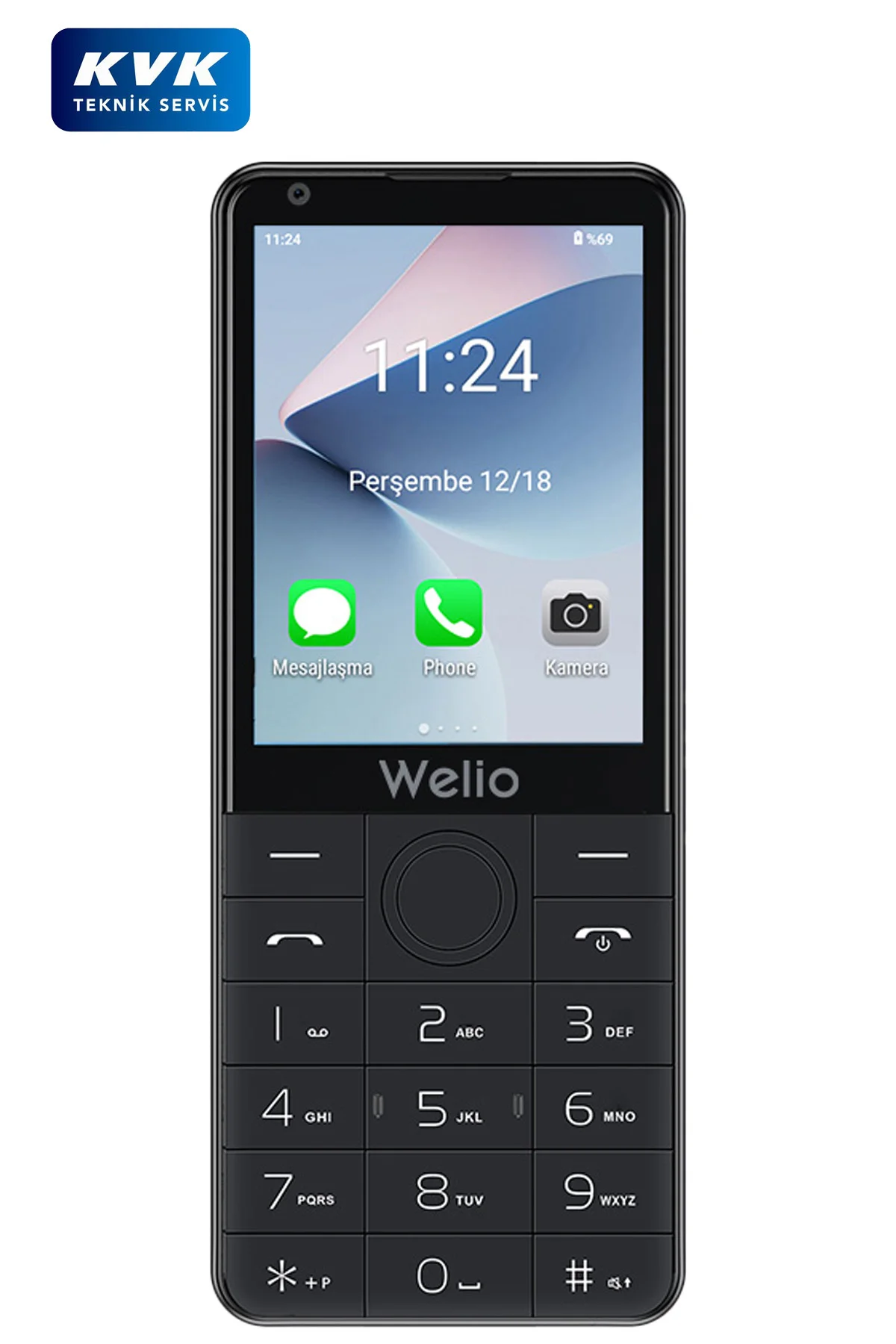 Wkey T502 Dokunmatik Android Tuşlu Kameralı Asker/Yaşlı Cep Telef