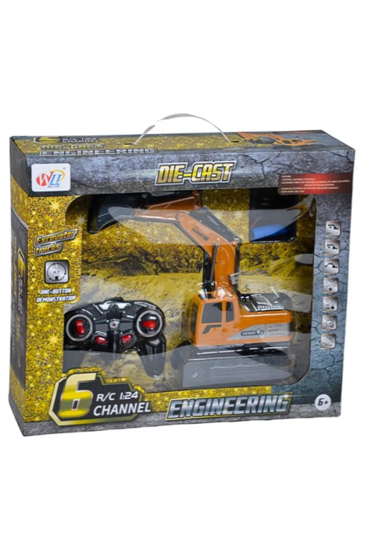 WLL Uzaktan Kumandalı 1:24 Ölçekli Paletli Kepçe 680A2