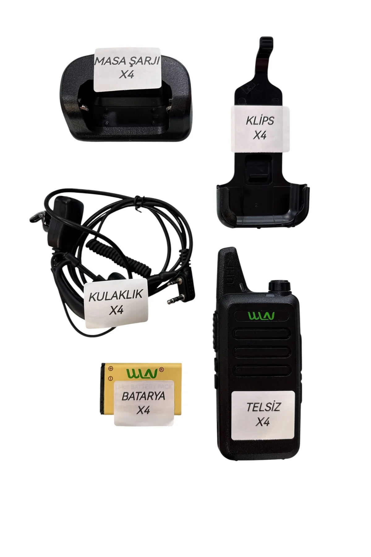 WLN El Telsizi KDC2T 4'lü Full Paket Kulaklık hediyeli