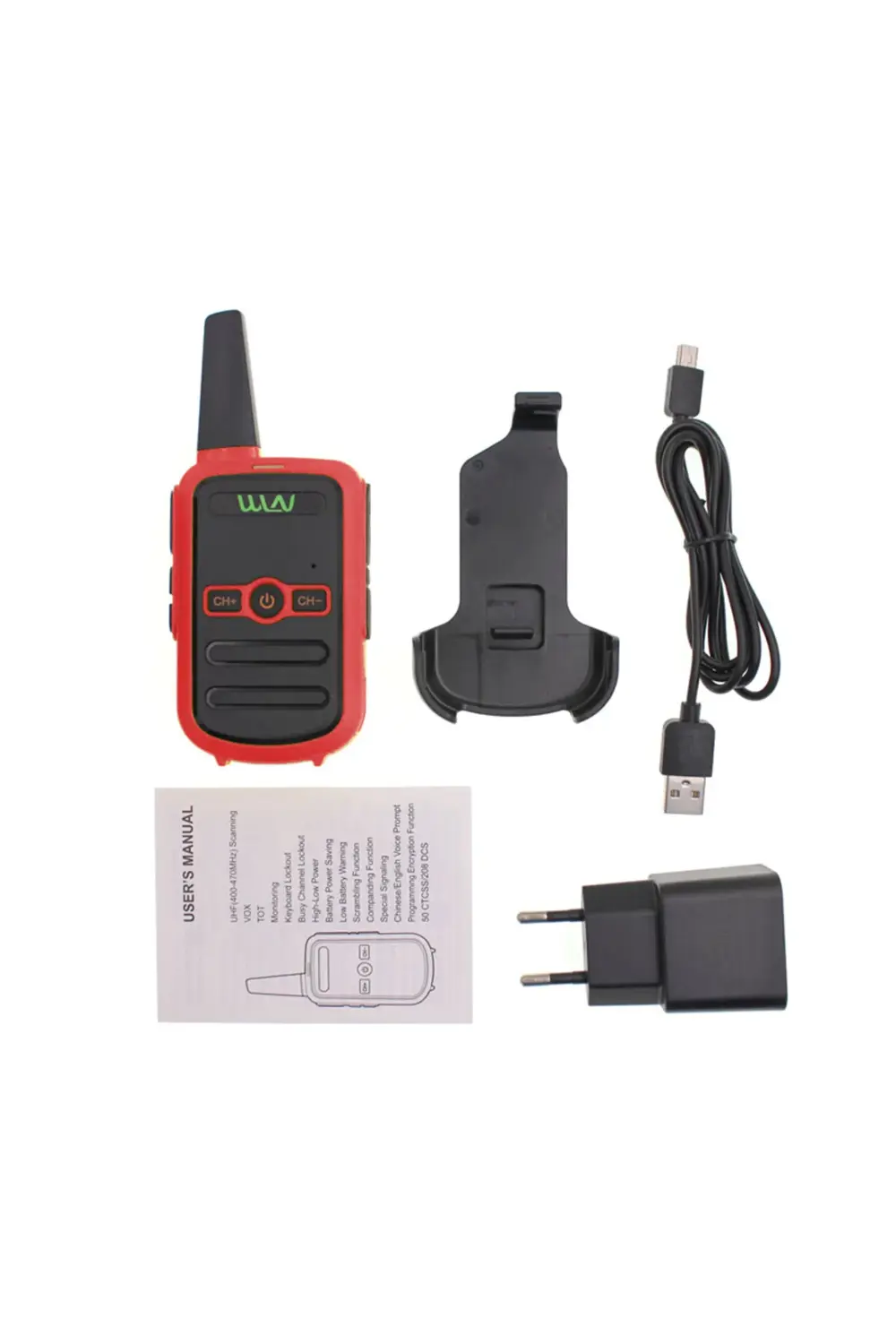 WLN KD-C51 3-5 KM 16 KANAL TEKLİ TELSİZ KIRMIZI KASA ŞARJ ALETİ D