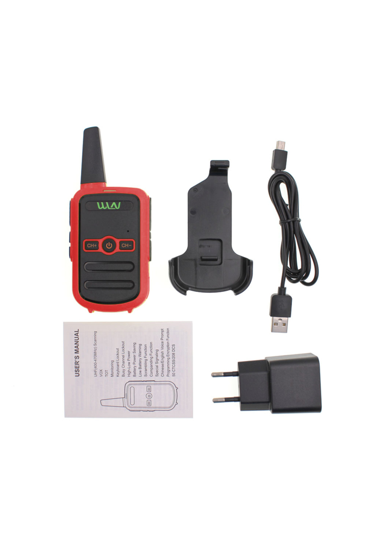 WLN KD-C51 3-5 KM 16 KANAL TEKLİ TELSİZ KIRMIZI KASA ŞARJ ALETİ D