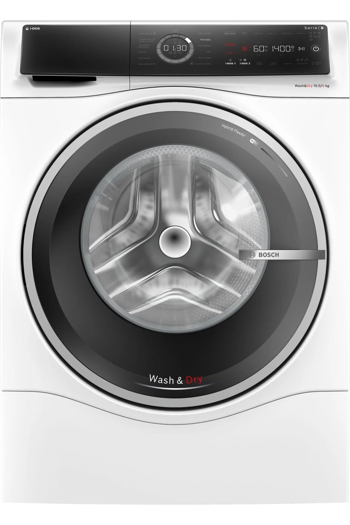 WNC254A0TR 10.5 / 6 Kg 1400 Devir Beyaz Kurutmalı Çamaşır Makines