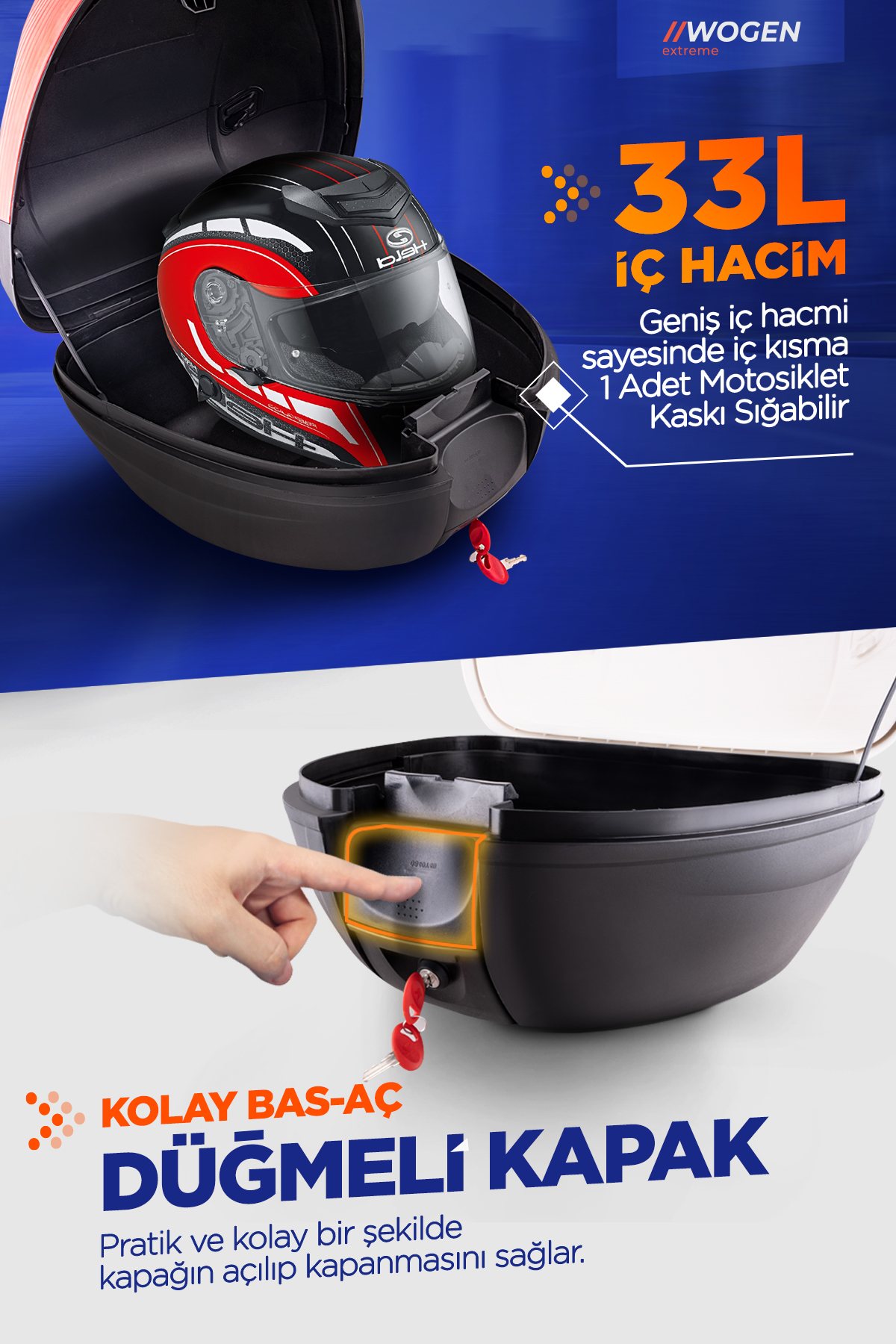 Wogen  Wg33 Basic Arka Çanta (Siyah) + Karbon Dizlik Hediye