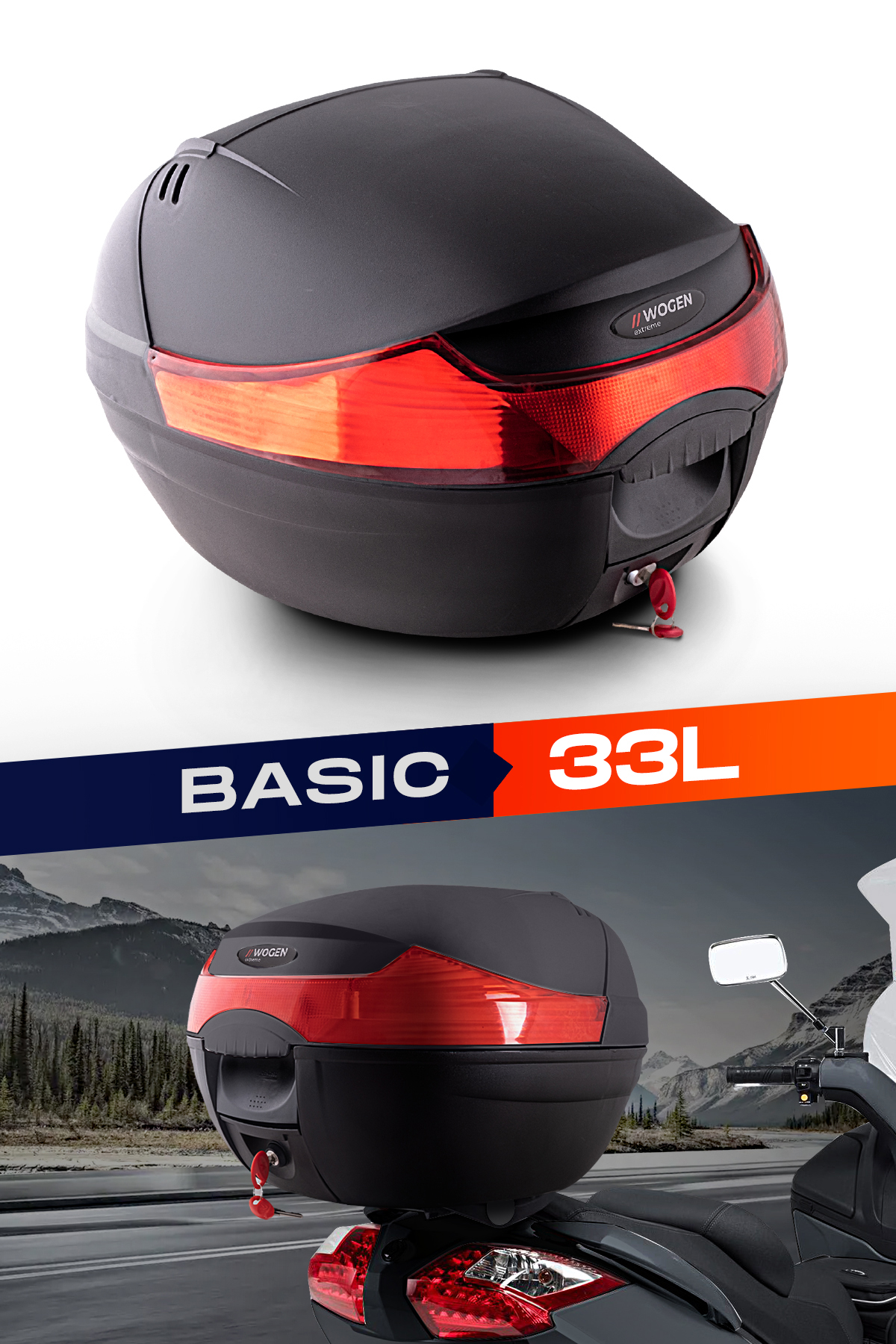 Wogen  Wg33 Basic Arka Çanta (Siyah) + Karbon Dizlik Hediye