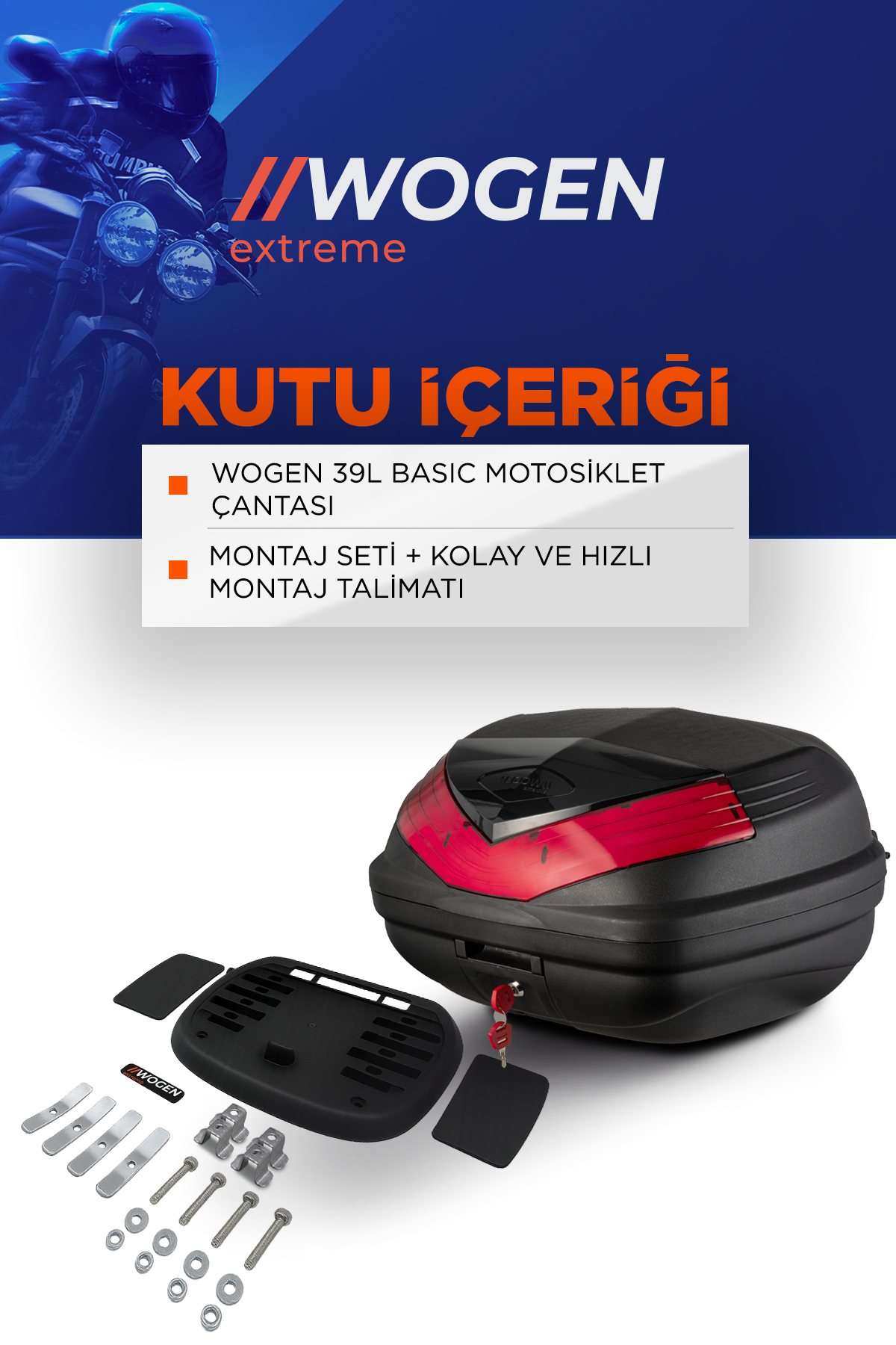 Wogen  Wg39 Arka Çanta 39 L Basic (Siyah)