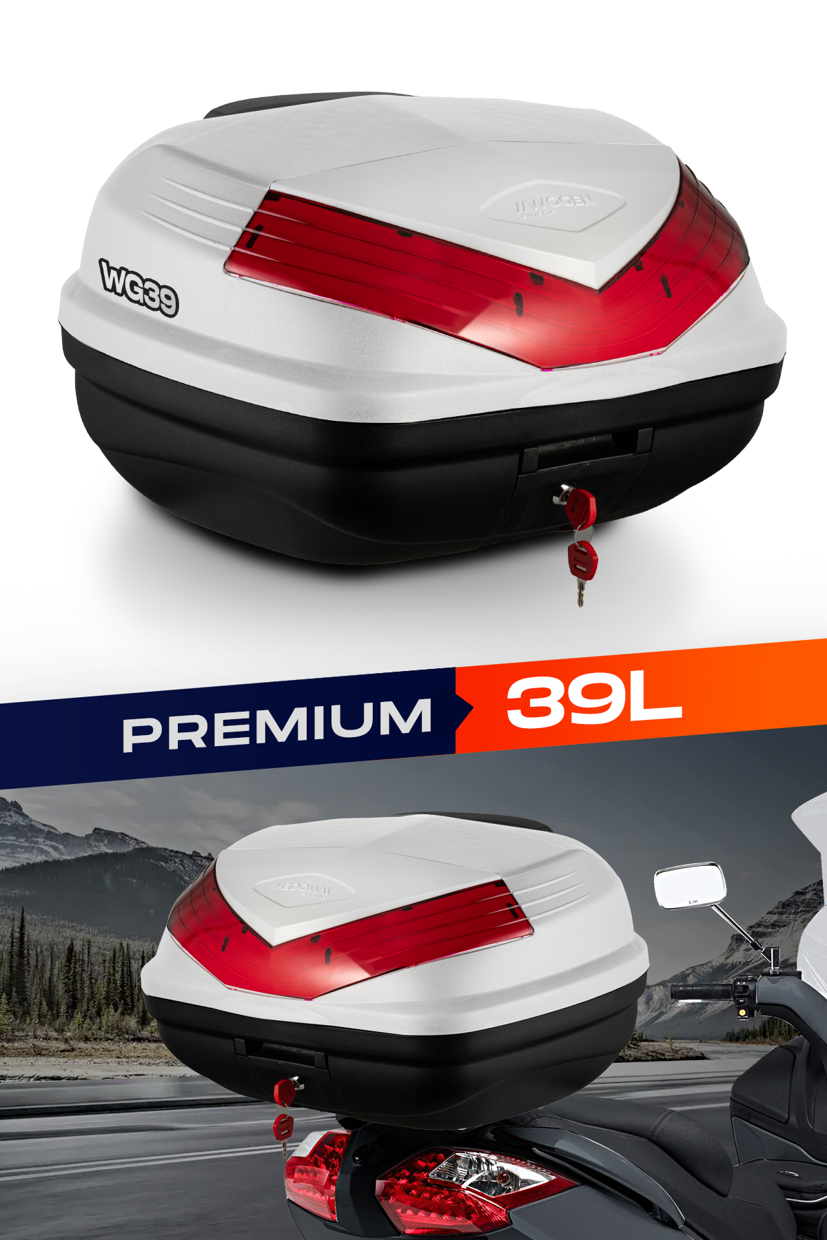 Wogen  Wg39 Arka Çanta 39 L Sirt Dayamali Premium (Beyaz)