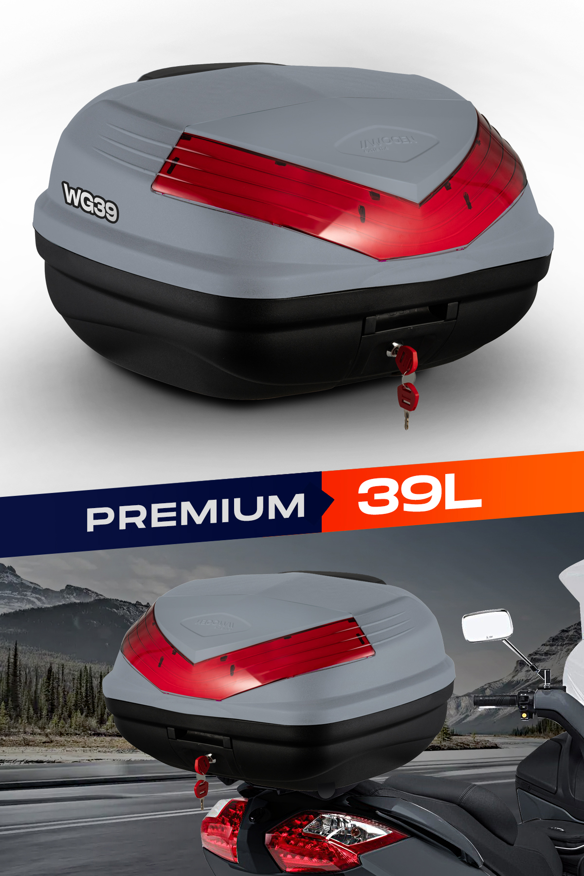 Wogen  Wg39 Arka Çanta 39 L Sirt Dayamali Premium (Nardo Gri)