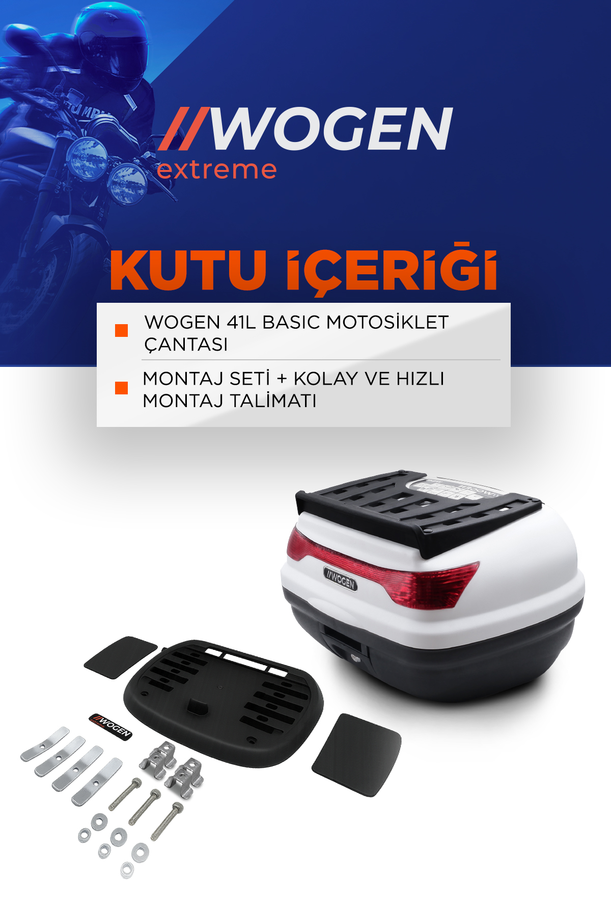 Wogen  Wg41 Arka Çanta 41 L Basic (Beyaz)
