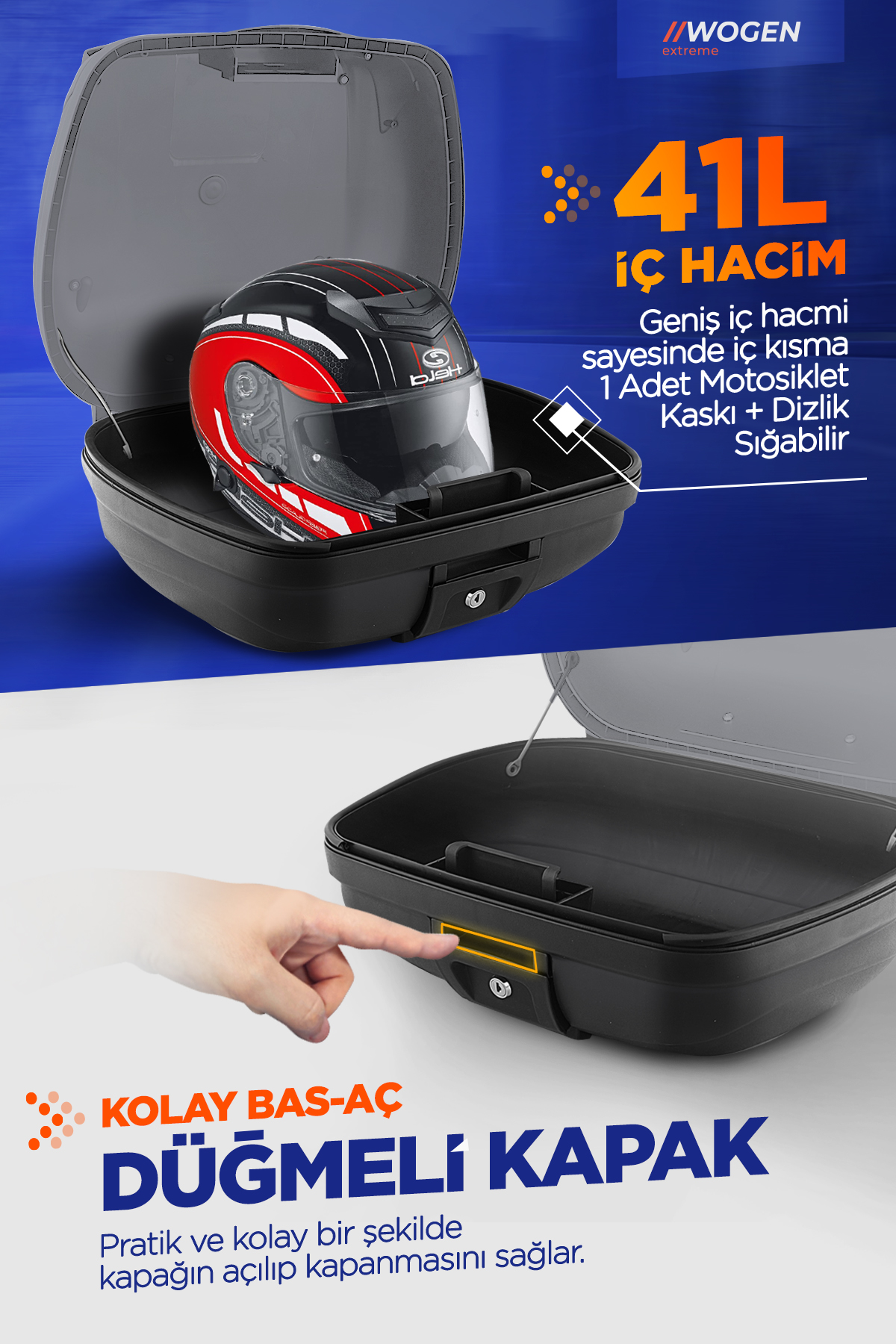 Wogen  Wg41 Arka Çanta 41 L Sirt Dayamali Premium (Nardo Gri)
