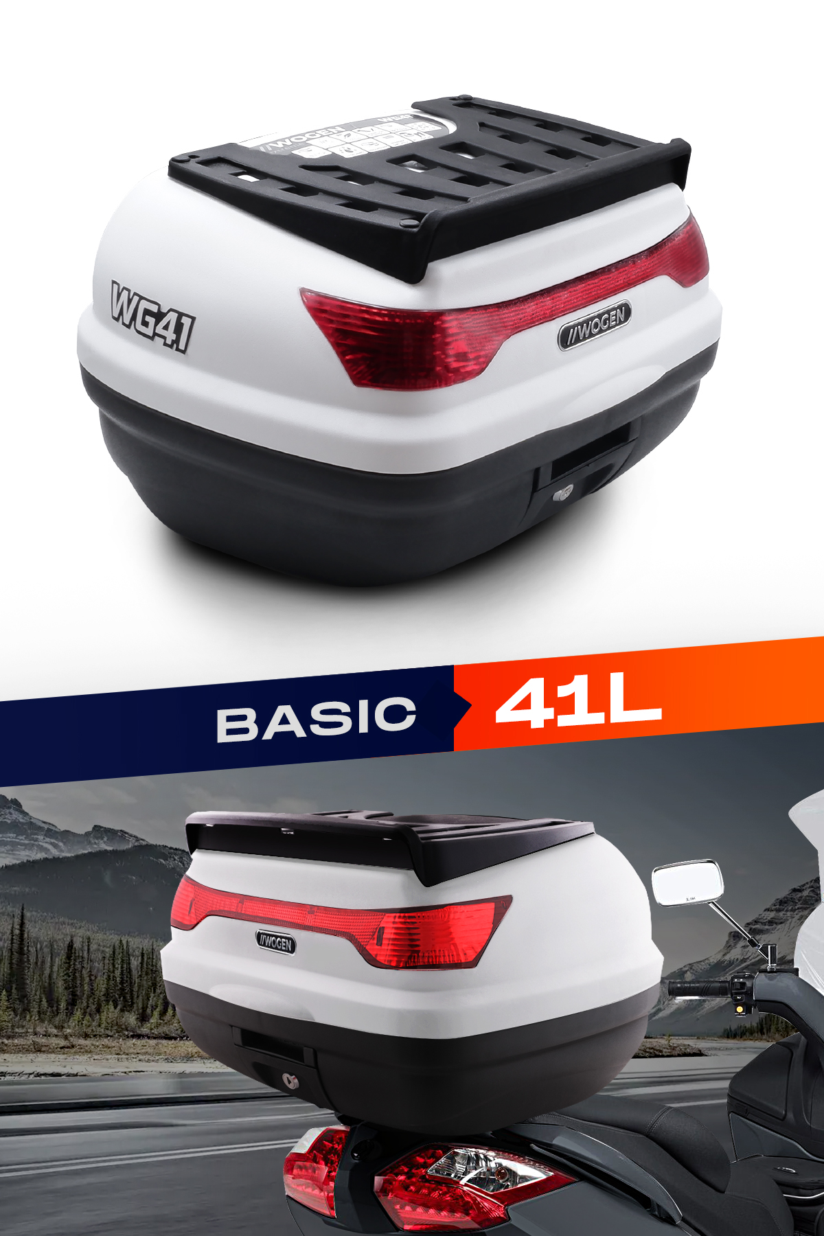Wogen  Wg41 Basic Arka Çanta 41 Litre (Beyaz) + Karbon Dizlik Hediye
