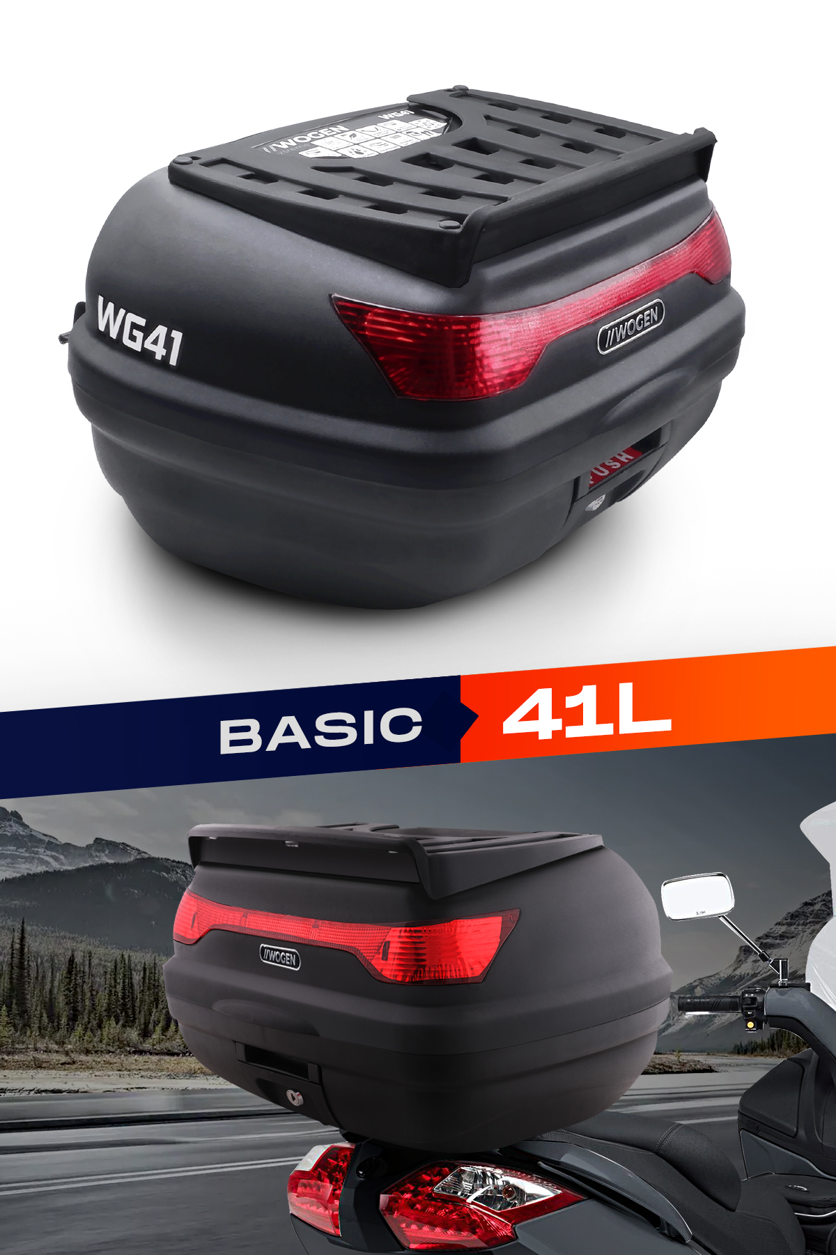 Wogen  Wg41 Basic Arka Çanta 41 Litre (Siyah) + Karbon Dizlik Hediye