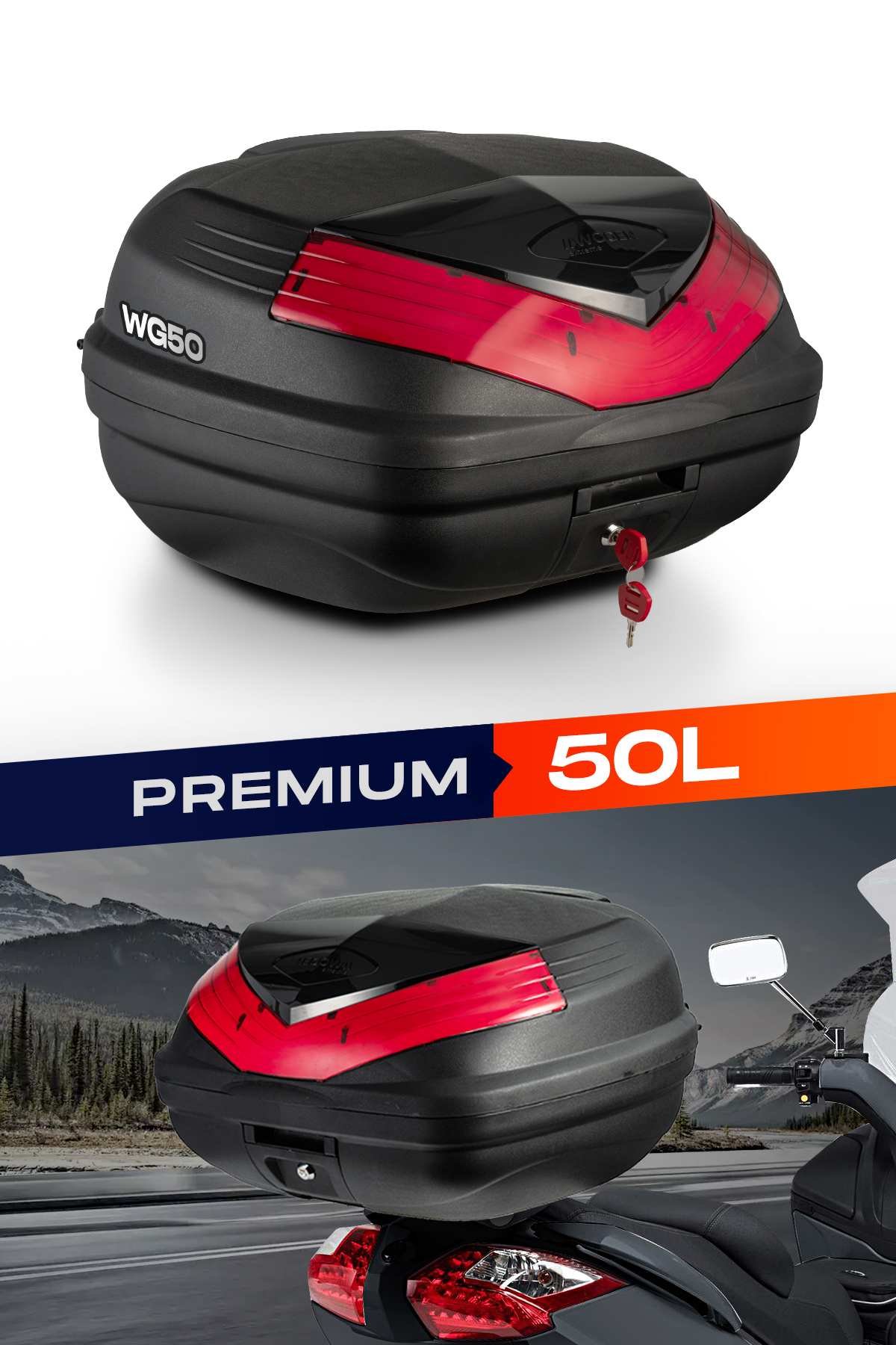 Wogen  Wg50 Arka Çanta 50 L Sirt Dayamali Premium (Siyah)