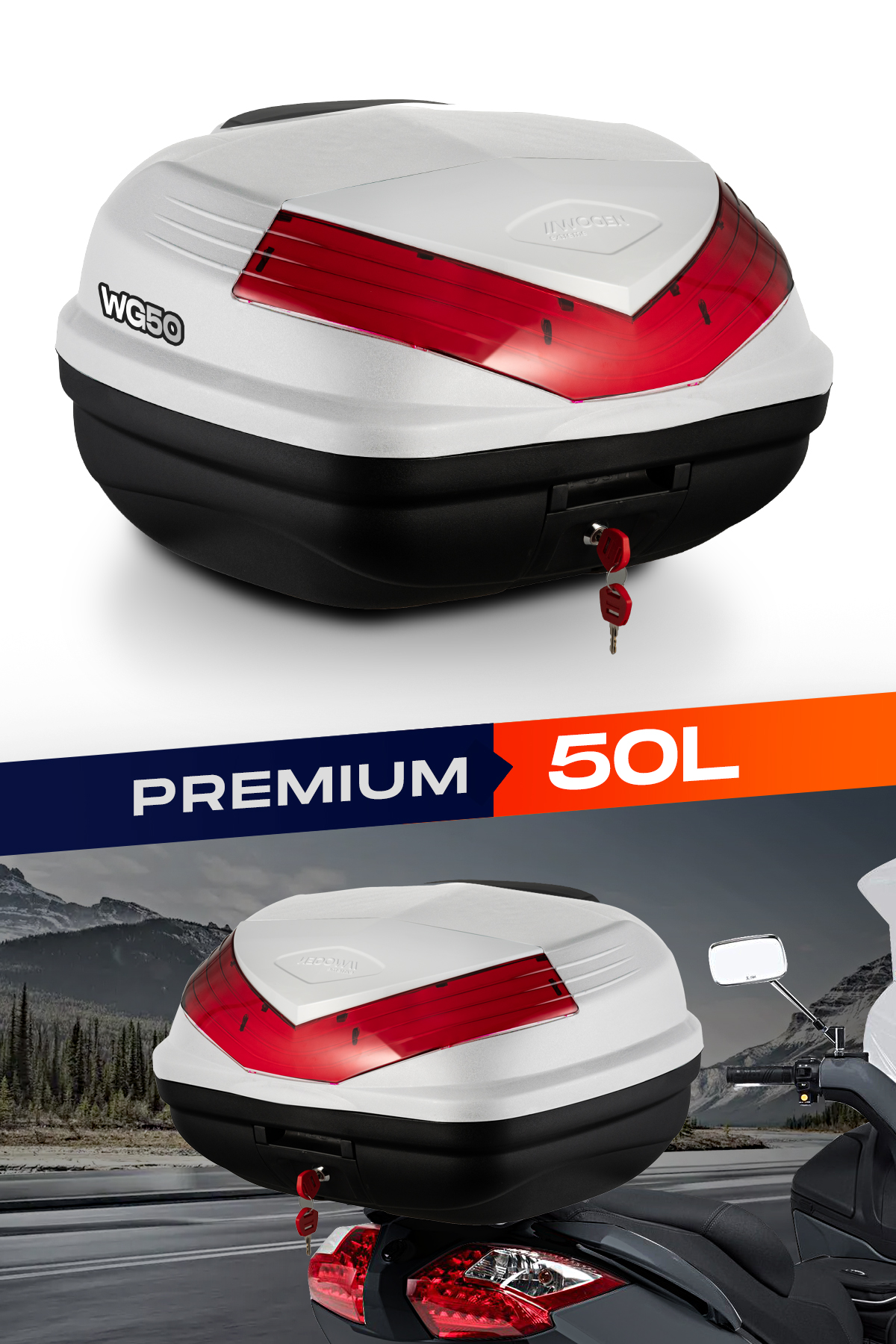 Wogen  Wg50 Arka Çanta 50 L Sirt Dayamali Premium (Beyaz)