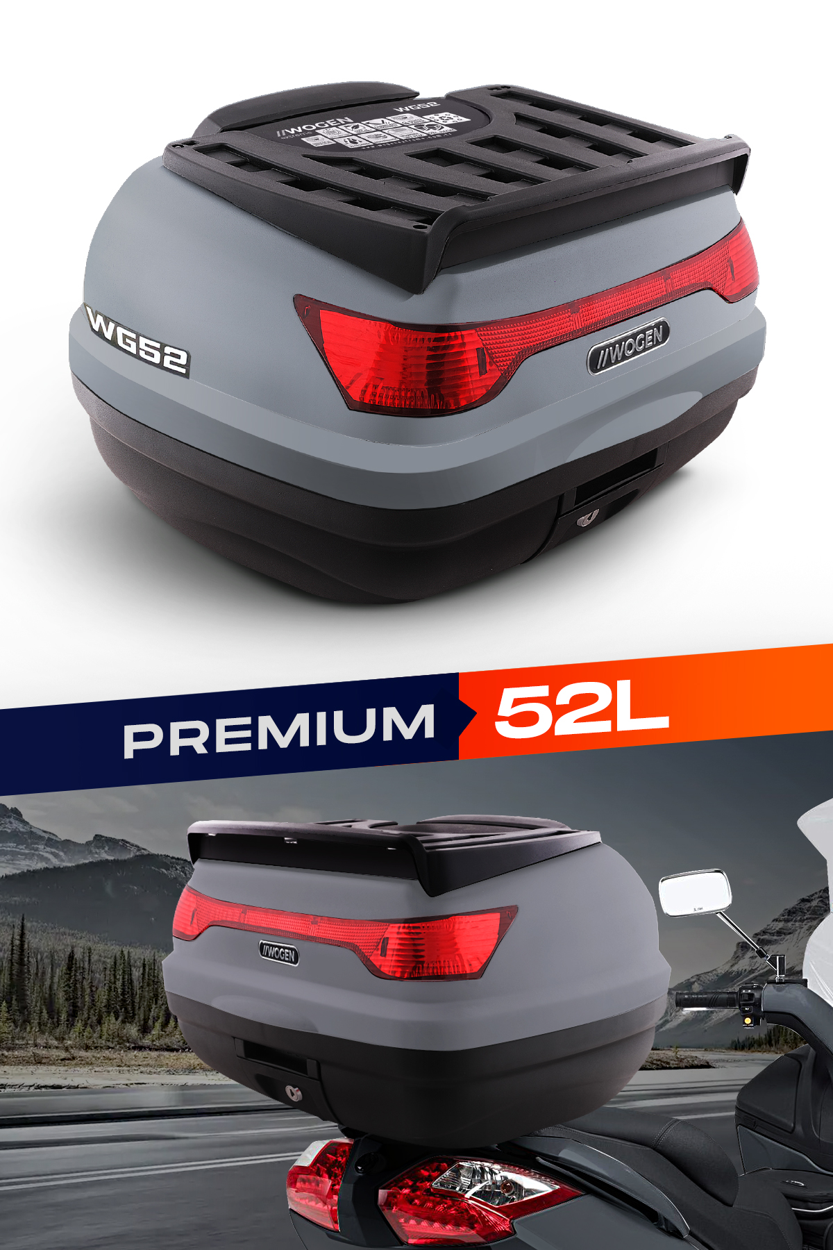 Wogen  Wg52 Arka Çanta 52 L Sirt Dayamali Premium (Nardo Gri)